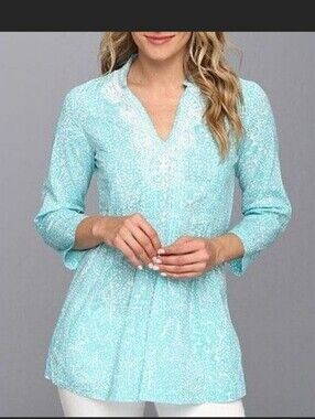 Lilly Pulitzer Sarasota Torquoise Tunic, Sz. S.